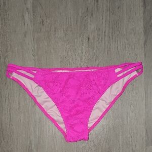 Victoria's Secret Hot Pink Lace Bikini Bottom